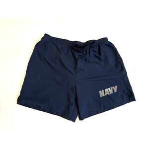 Navy Short Men's Large Elastic Waistband Reflective Logo Active. 409